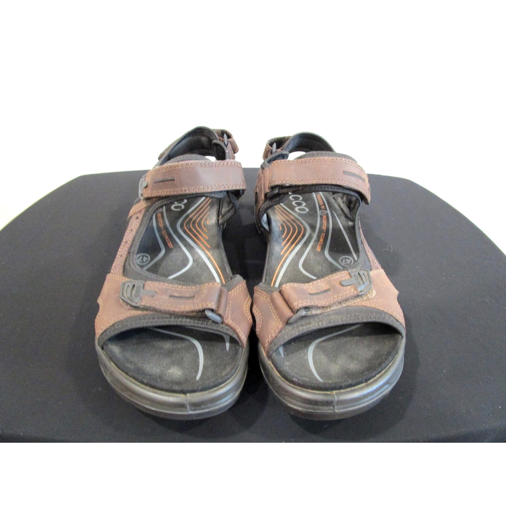 ECCO Yucatan Brown Leather Hiking Sport Sandals Men 47 EU/13 US - Picture 2 of 9